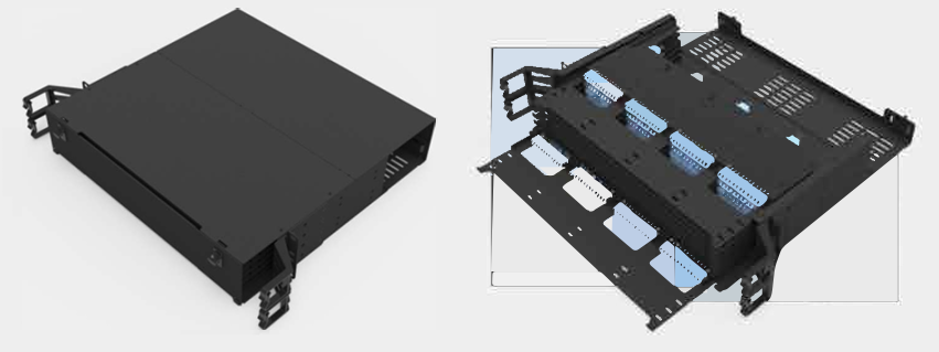 2U 288芯导轨式光纤箱