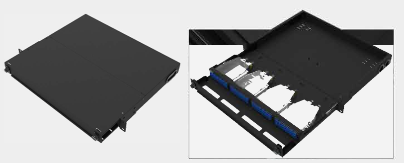1U96芯MPO导轨式光纤箱